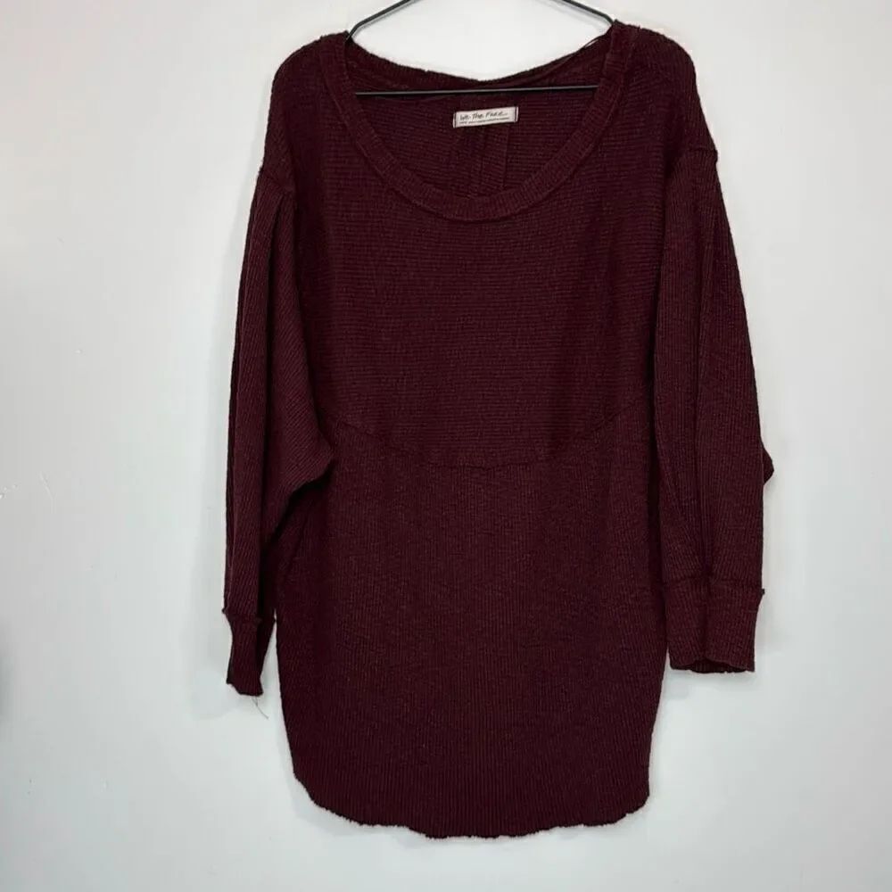 Free People We the Free Volume Sleeve Sweatshirt L - Picture 3 of 7